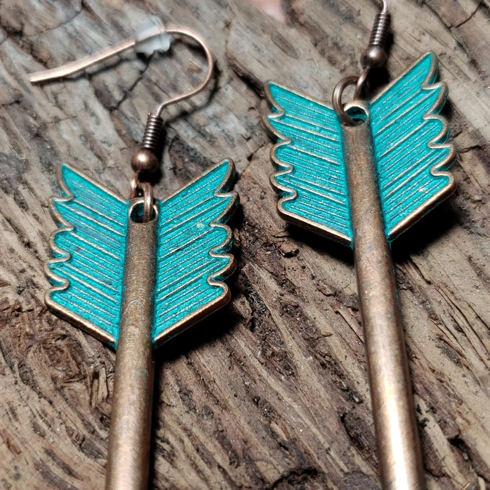 (B) Arrow Earrings Southwestern Western Native American Flechas Boho Cowgirl - Picture 7 of 14